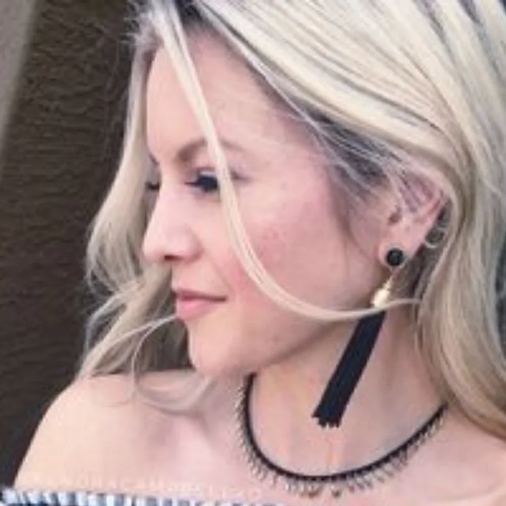 Stella & Dot Earrings Gita Black Tassel Chandelier Earrings